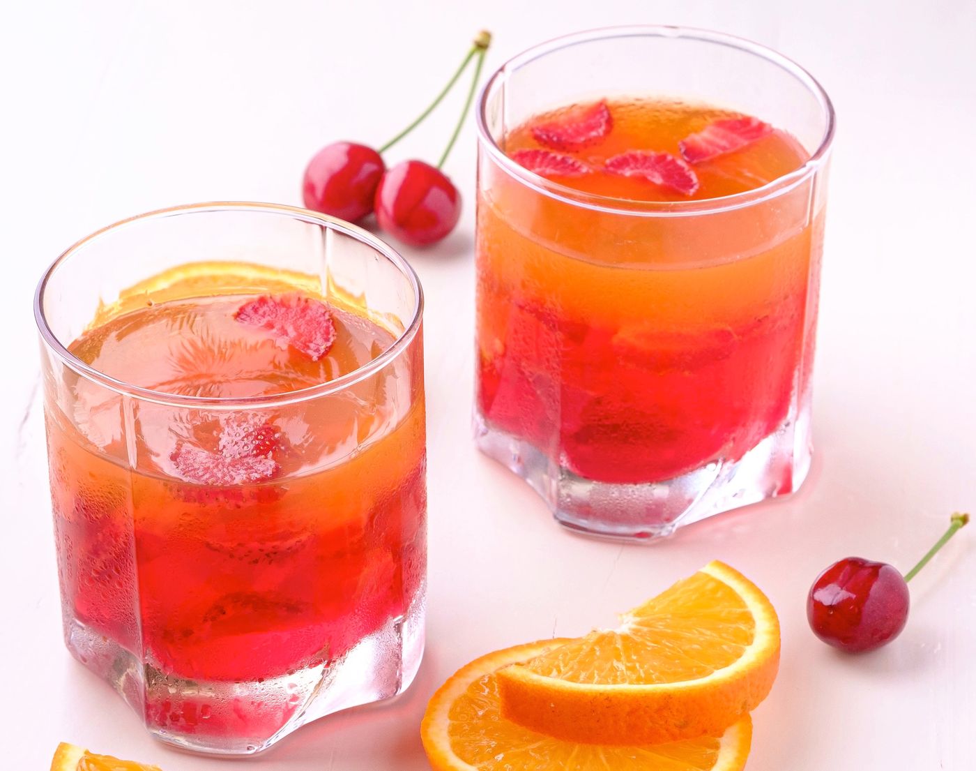 Cocktail orange cerise sans alcool