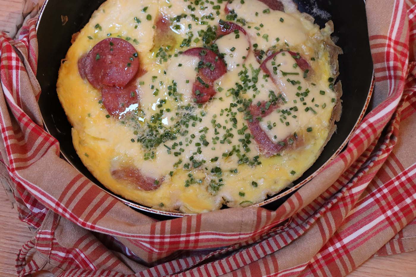 Omelette au salami